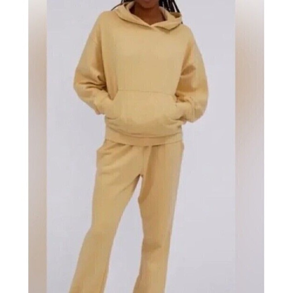 WeWoreWhat Oversized Hoodie Womens Small Sand Sweatshirt